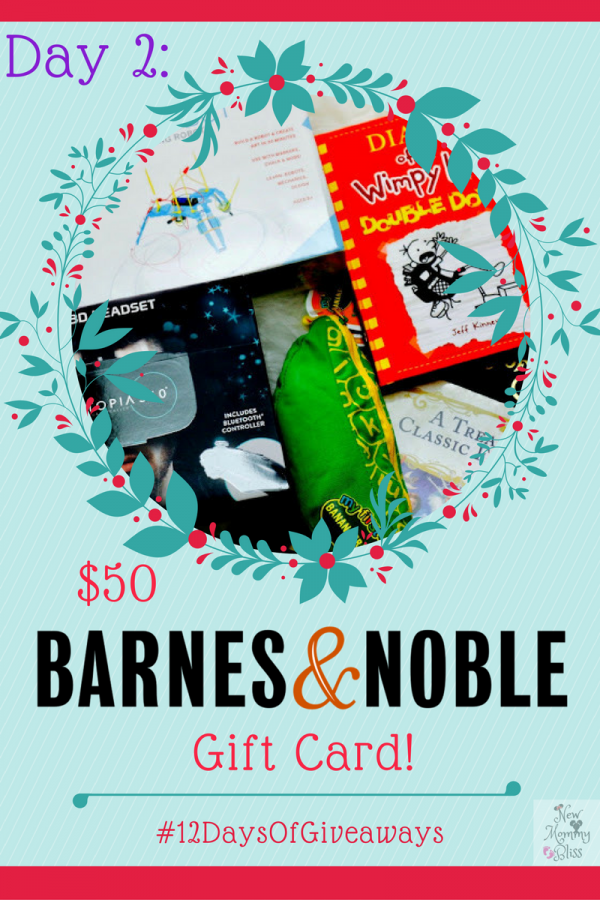 DAY 2: $50 Barnes & Noble Gift Card! #12DaysOfGiveaways