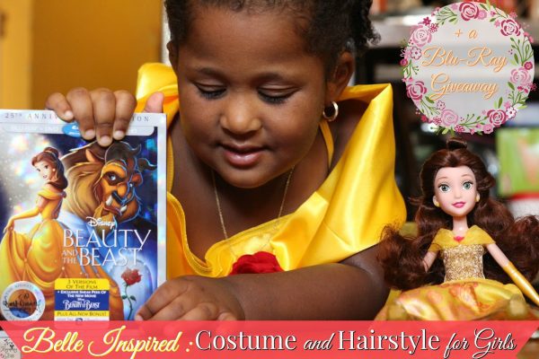 (VIDEO) Belle Inspired Costume and Hairstyle for Girls : Beauty and the Beast 25th Anniversary Edition Blu-Ray™! #DisneyStyle