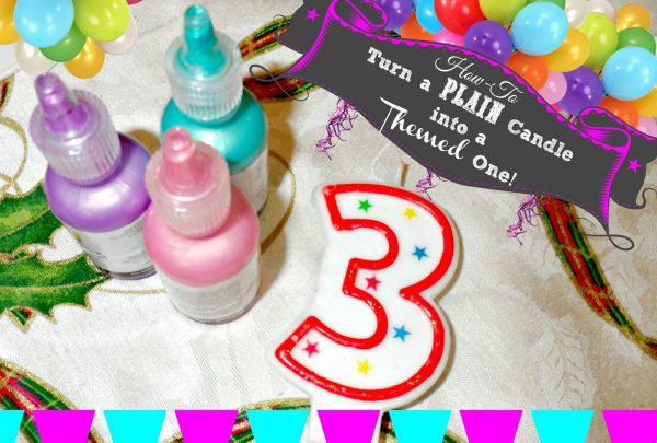 DIY | How to Turn a Plain Birthday Candle into a Themed One! #CCBG