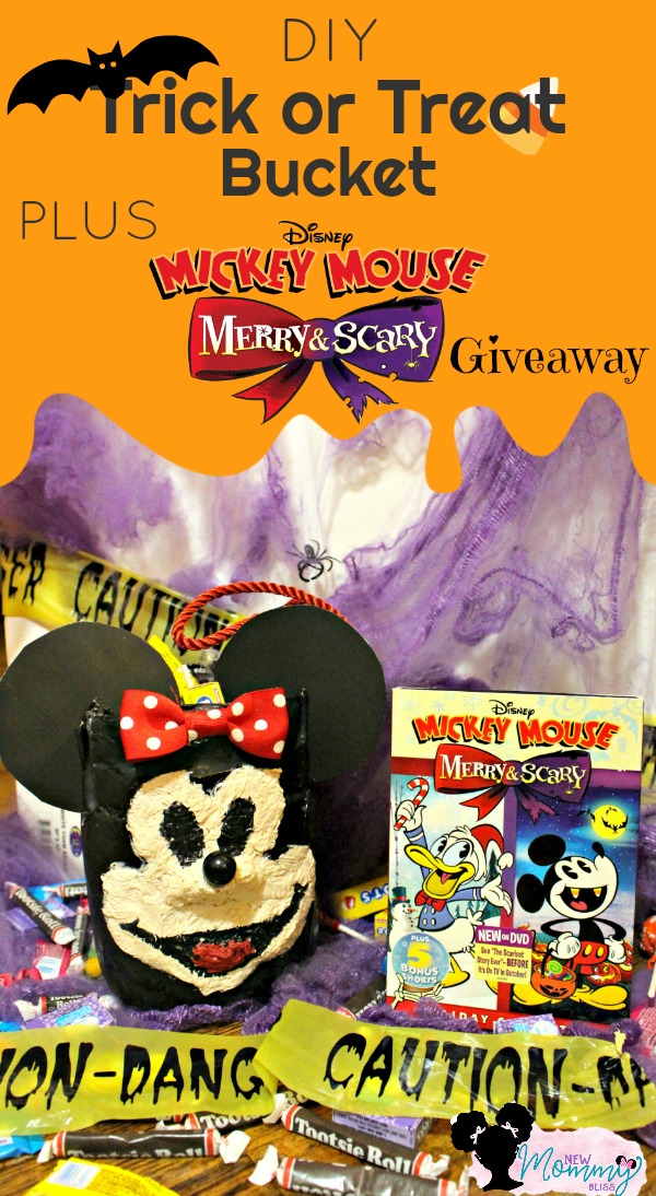 DIY Trick or Treat Bucket and a Mickey Mouse: Merry & Scary DVD #Giveaway!