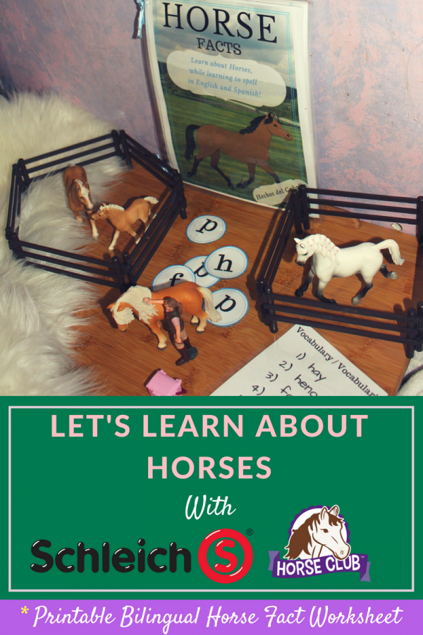 Learning About Horses with Schleich! {PRINTABLE Bilingual Activity Book}