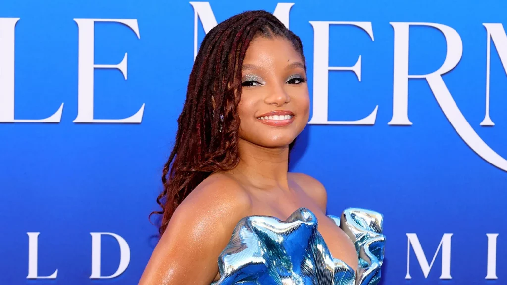 Halle Bailey At The World Premier of The Visually Stunning Little Mermaid 2023 Live-Action Remake
