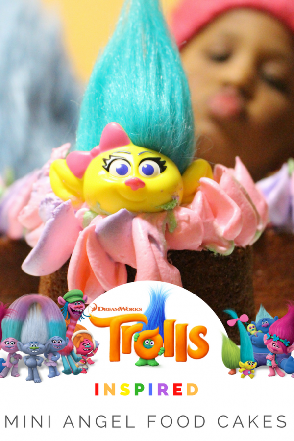 Dreamworks TROLLS Inspired Mini Angel Food Cakes and a $25 Giveaway!